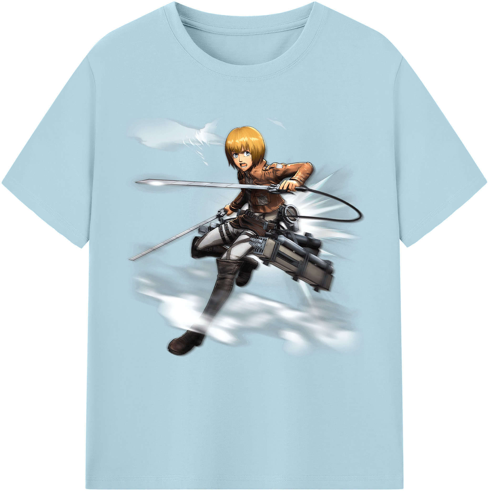 （画像用） 進撃の巨人 アルミン·アルレルト Attack on Titan Armin Arlert 綿100％半袖Tシャツ（フロントプリント）